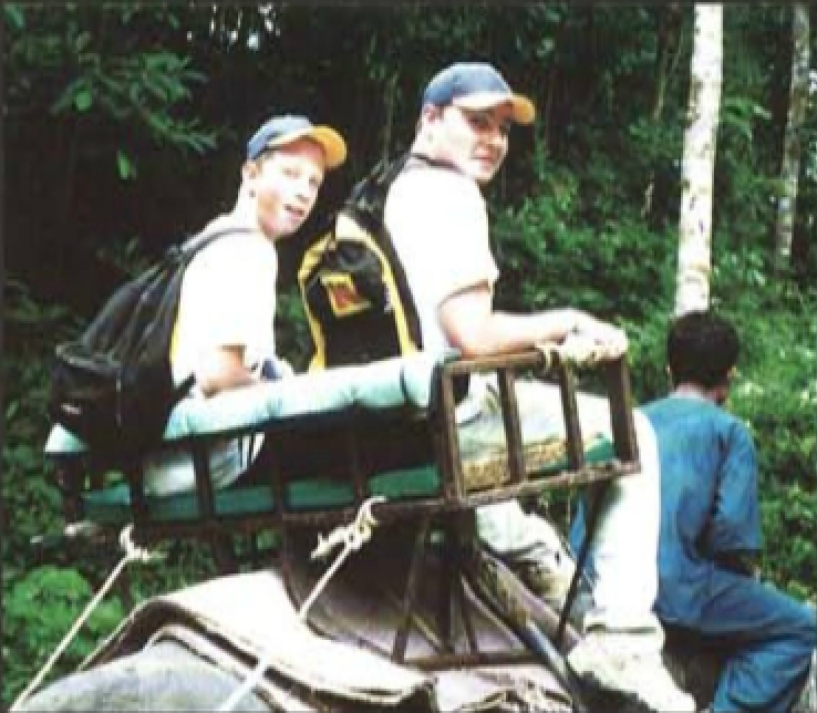 Lagerkvist och Lilja på elefant.