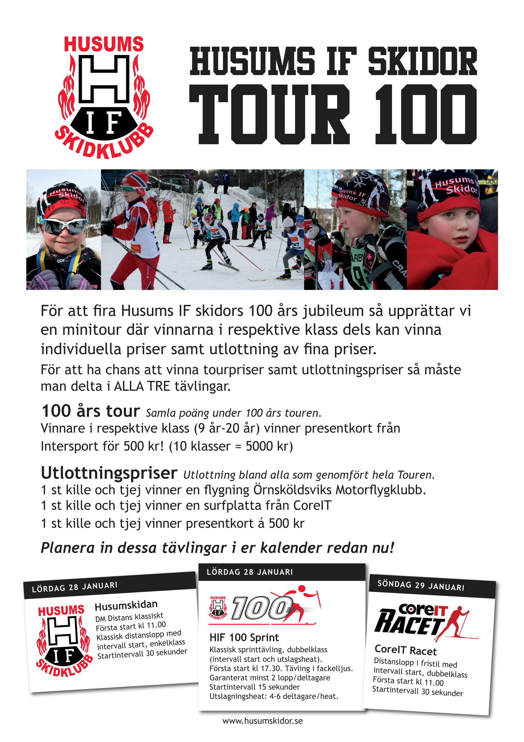 Husum IF Skidor Tour 100 - affisch