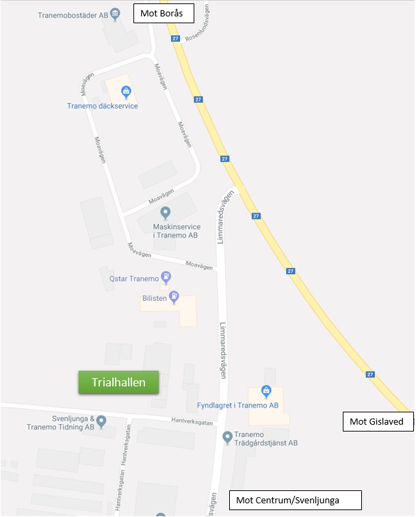 Hitta till trialhallen